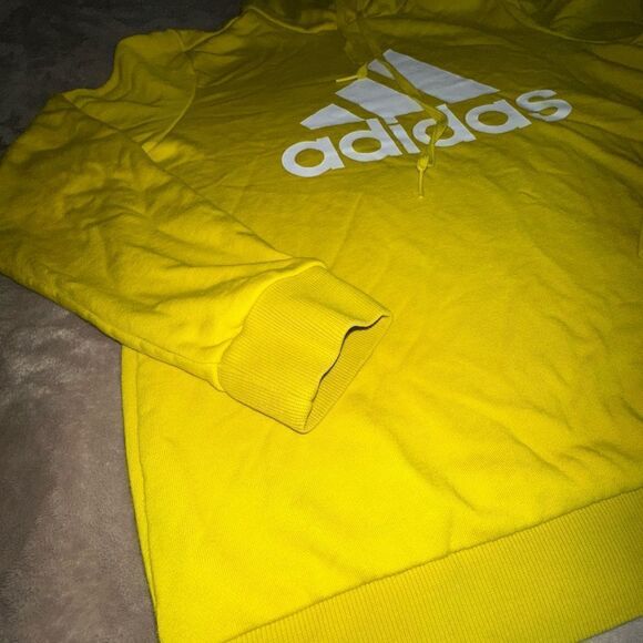 adidas French Terry Hooded Sweatshirt Size Medium - Picture 4 of 10